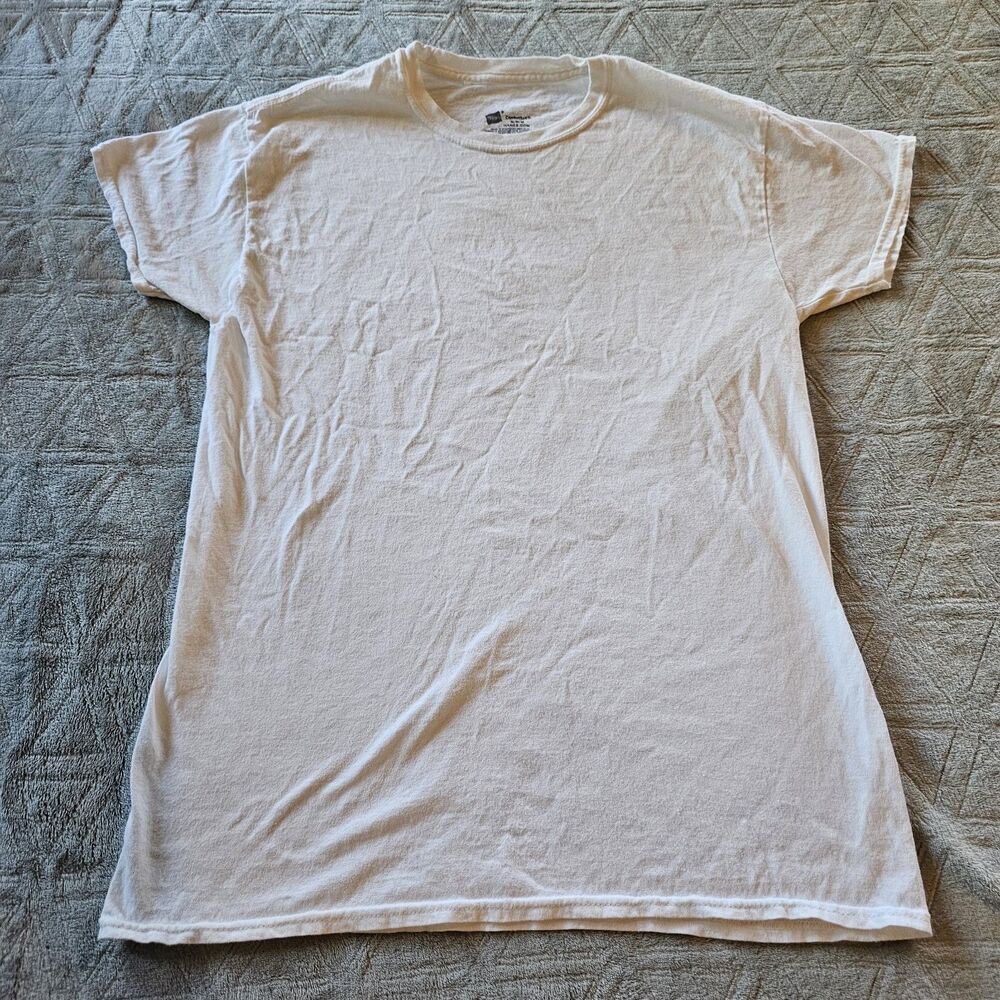 Hanes Comfort Soft White Tee Shirt Short Sleeves T-Shirt - SZ: Medium